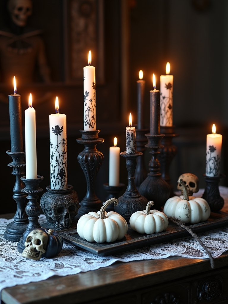 spooky candle arrangements ideas