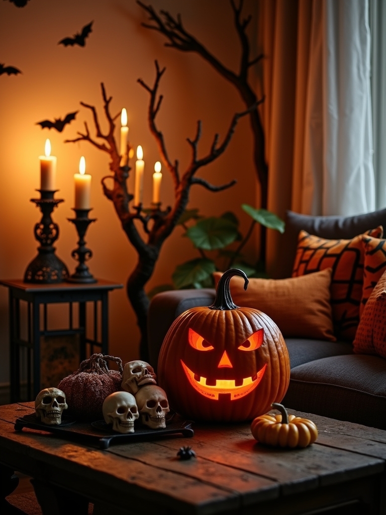 spooky candle holder decor