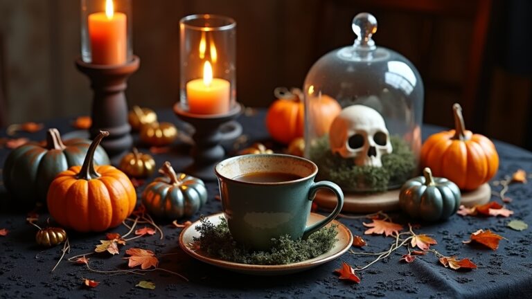 spooky halloween coffee decor