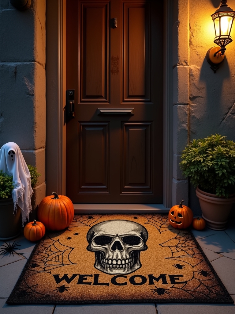 spooky halloween welcome mats