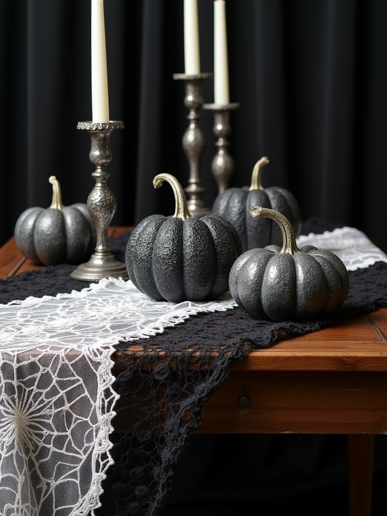 striking halloween table decor