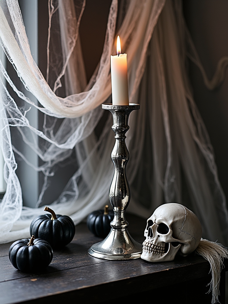 stylish spider web decor