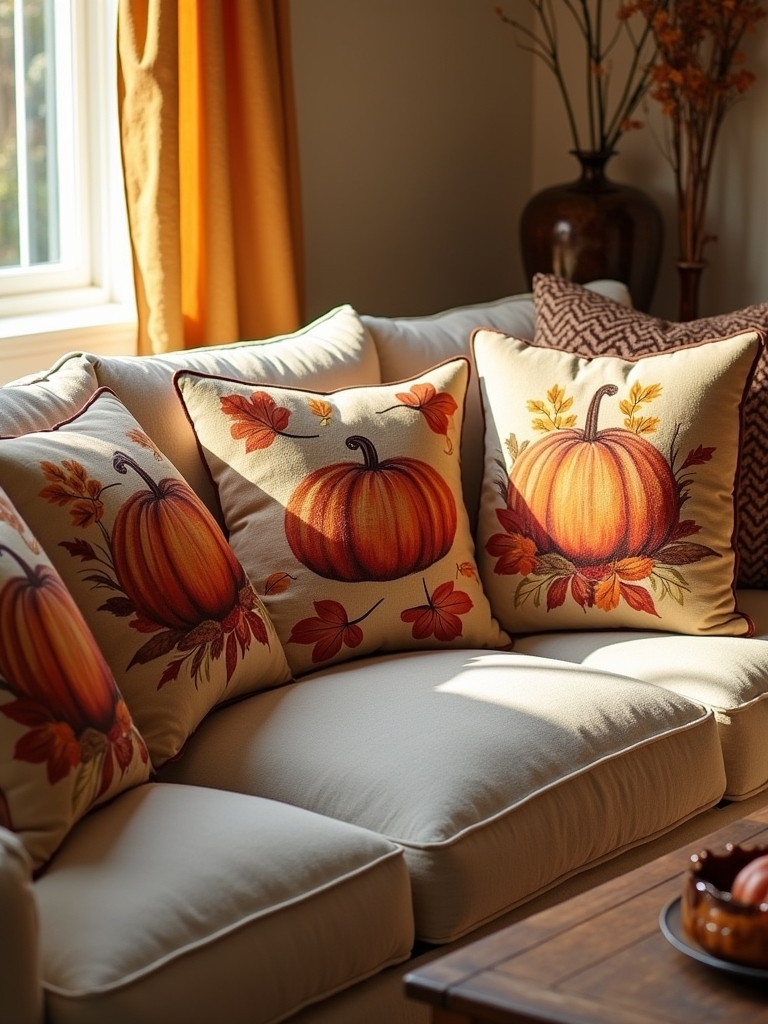 thanksgiving decor with pillows
