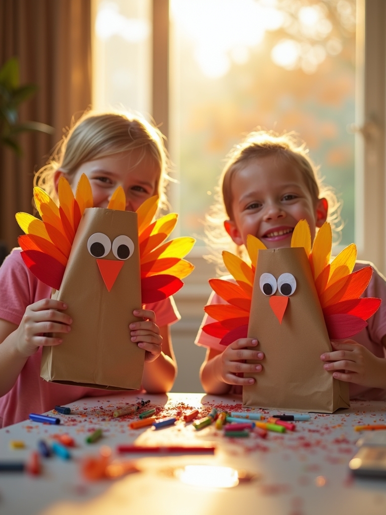 turkey puppet crafting fun