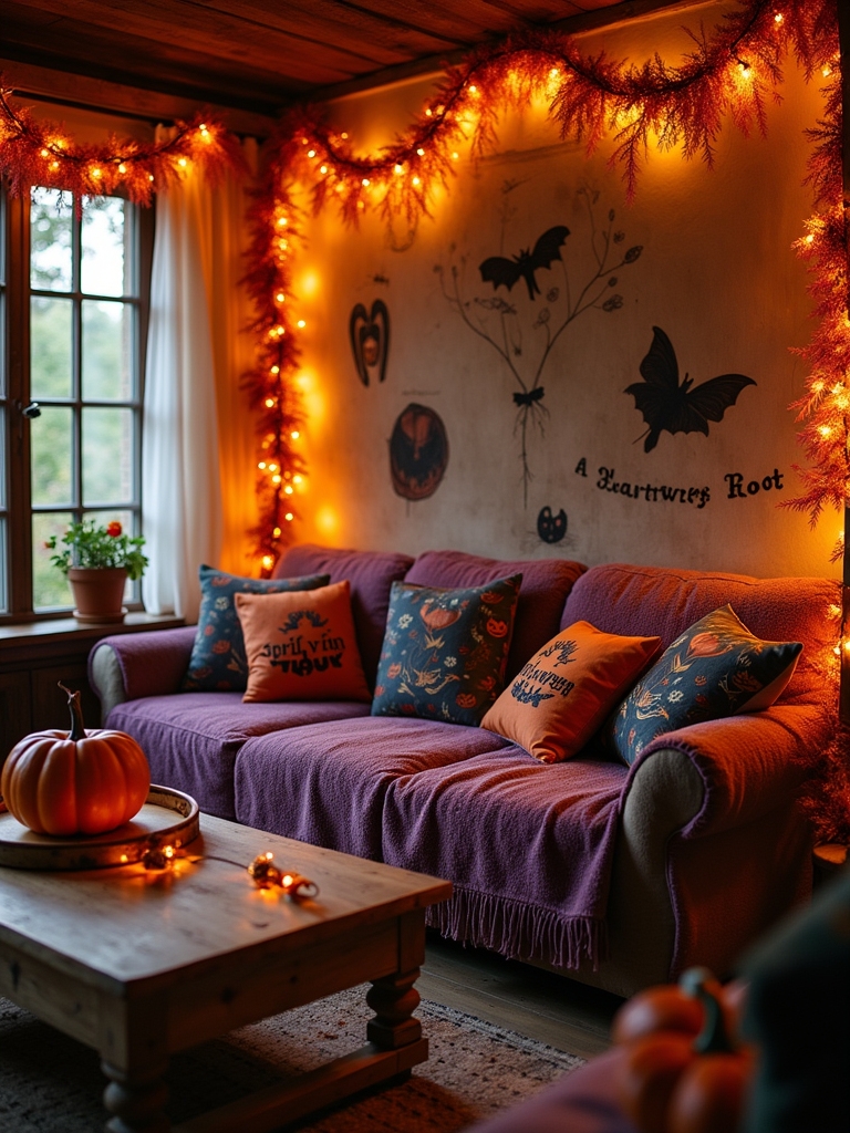 vibrant halloween garland ideas