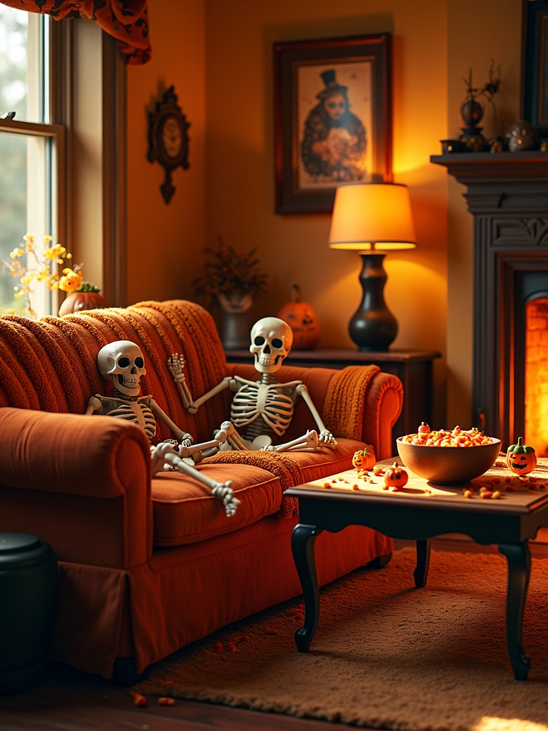 whimsical friendly skeleton decorations