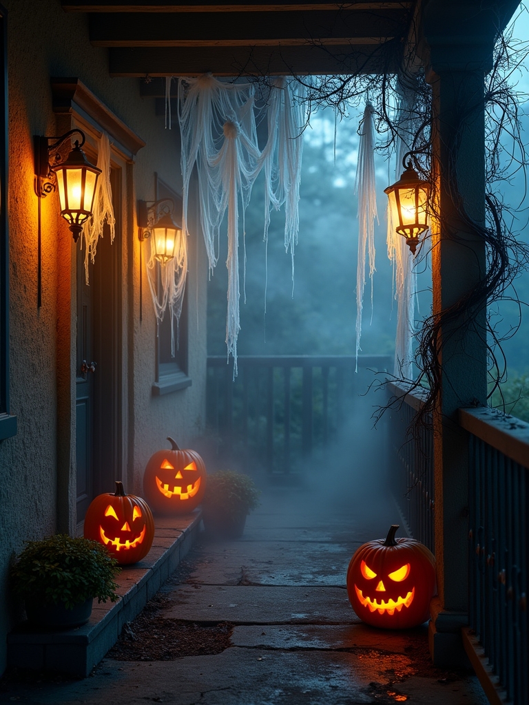whimsical ghostly entryway decor
