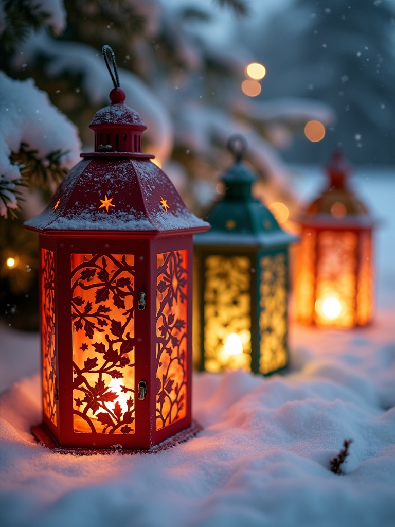 artistic cutout lantern decor