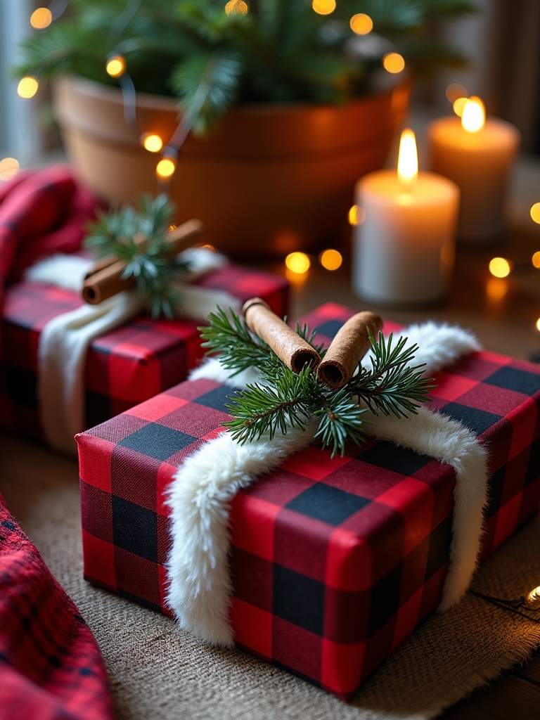 buffalo check gift wrapping