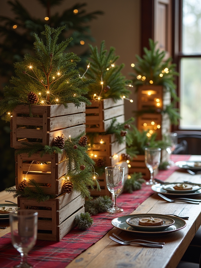 charming rustic crate displays