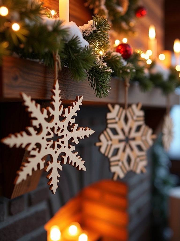 charming wooden snowflake decorations