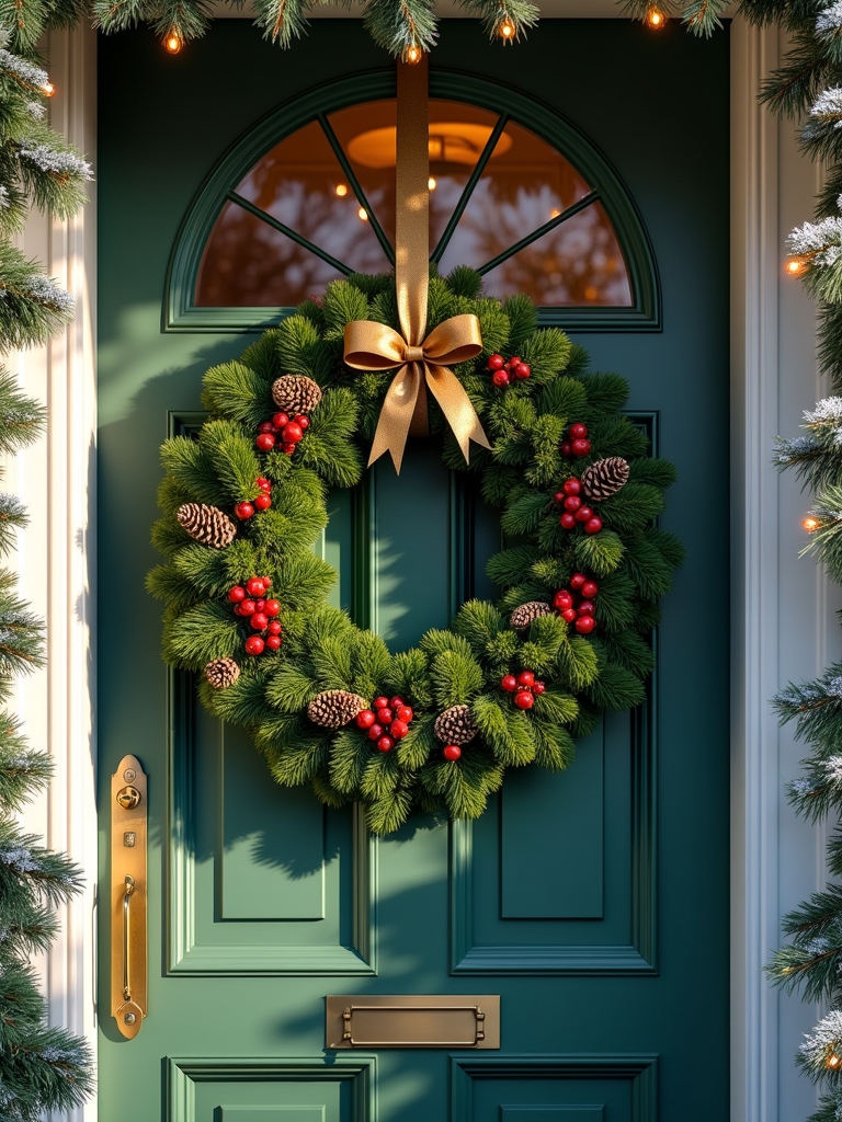 classic festive door decoration