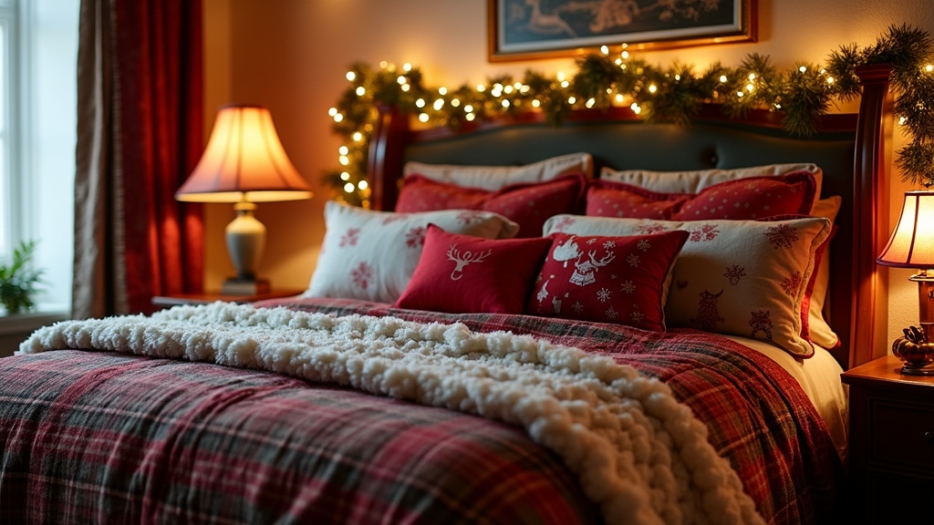 cozy christmas bedroom decor