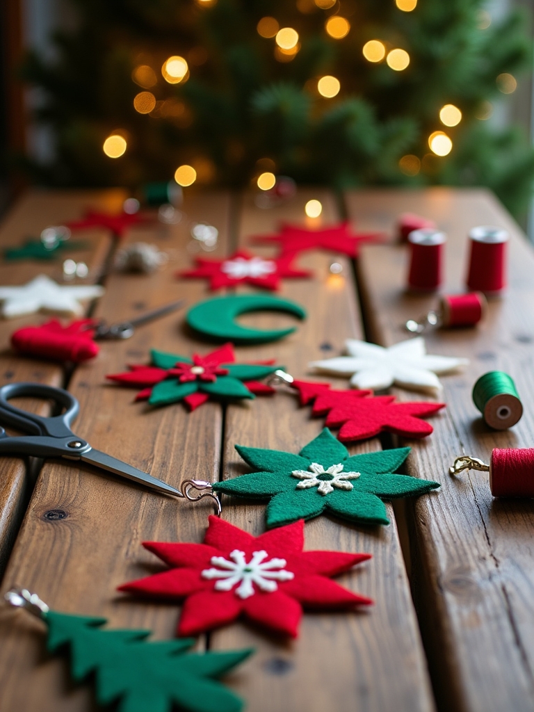 cozy felt christmas garlands