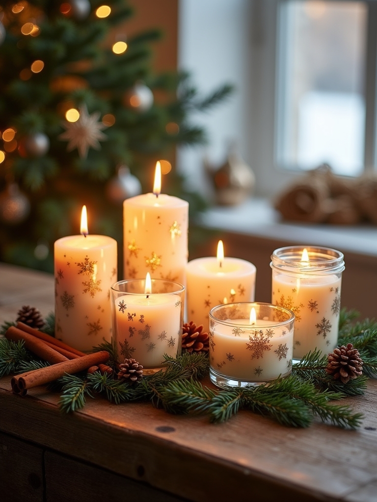 cozy holiday candle vibes
