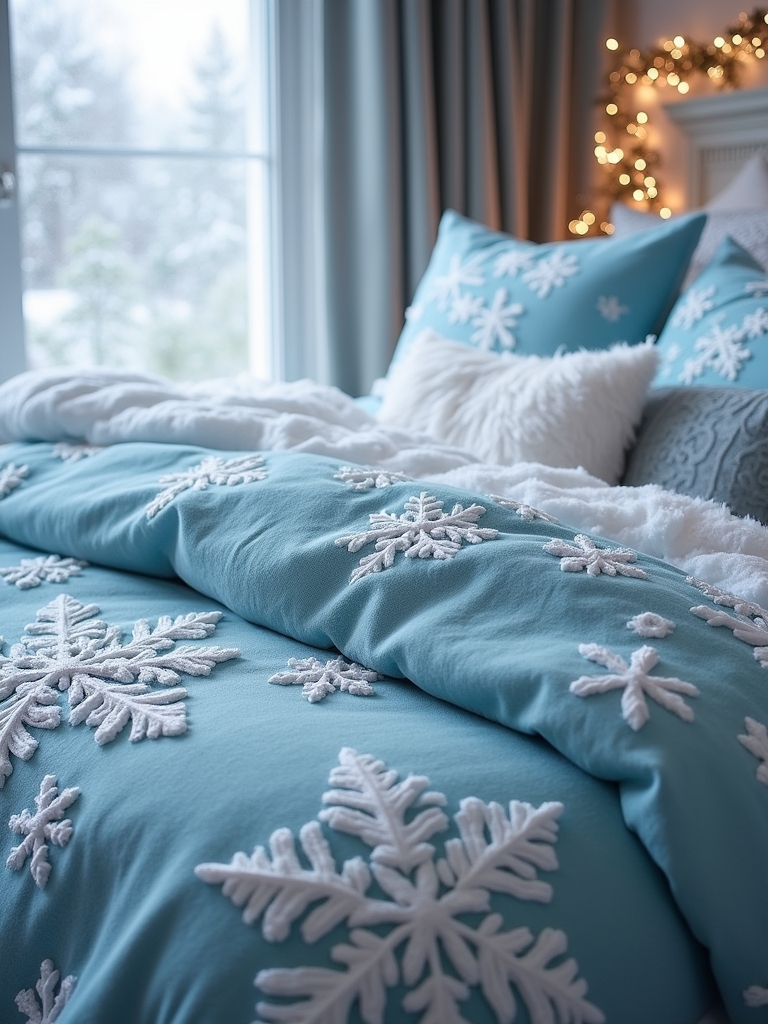 cozy winter snowflake comforter