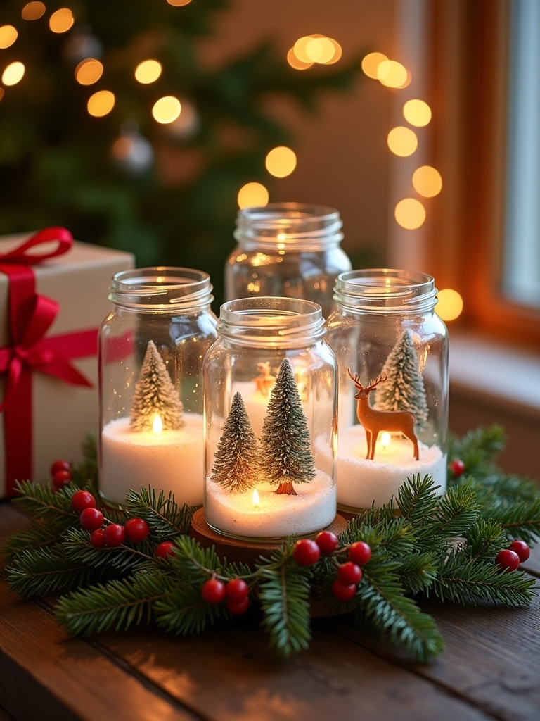 diy festive snow globe