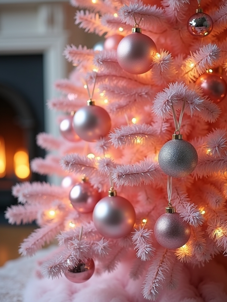 elegant pink christmas decorations