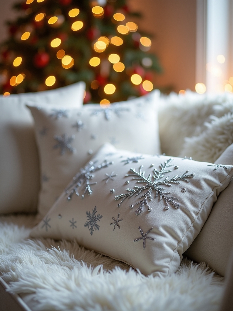 elegant sparkling snowflake decor