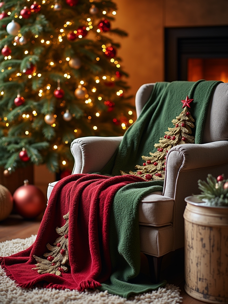 festive cozy nostalgic throw