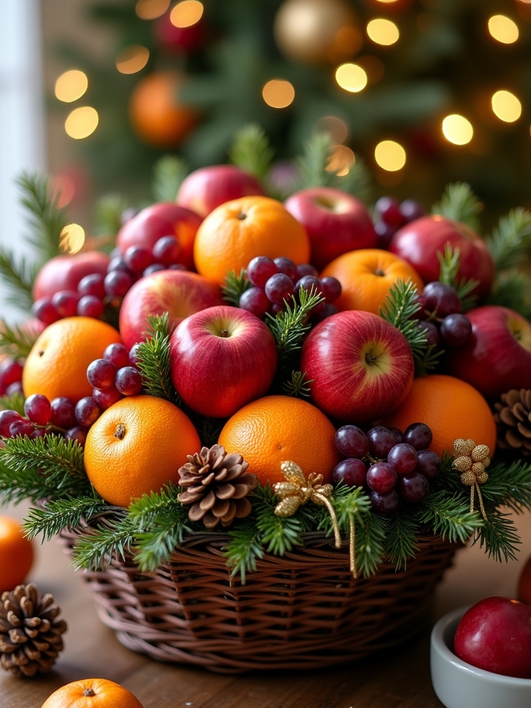 festive fruit basket centerpiece