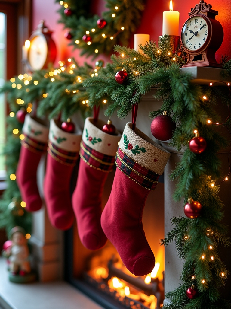 festive red green charm