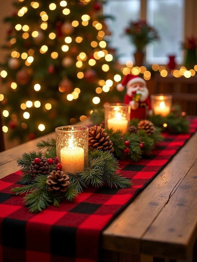 festive rustic table decor