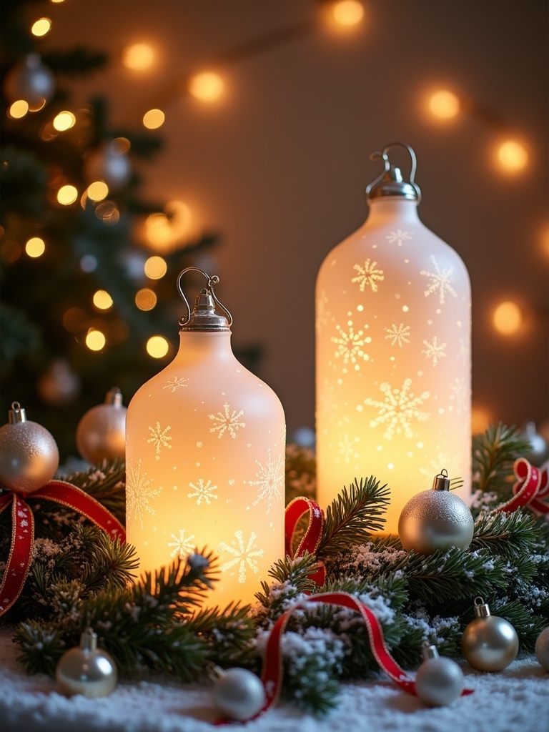 frosted glass holiday elegance