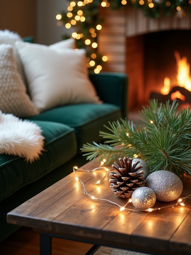 glittery pinecone holiday decor