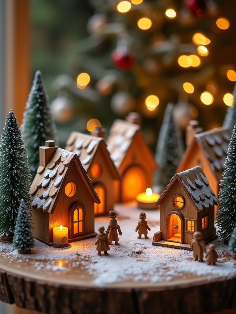 handcrafted wooden village charm