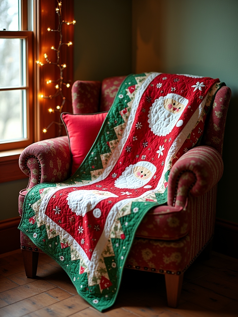 jolly santa claus quilt
