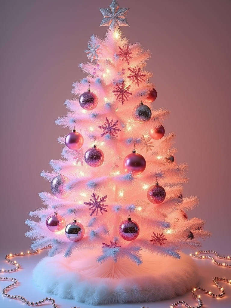 magical pink winter decorations