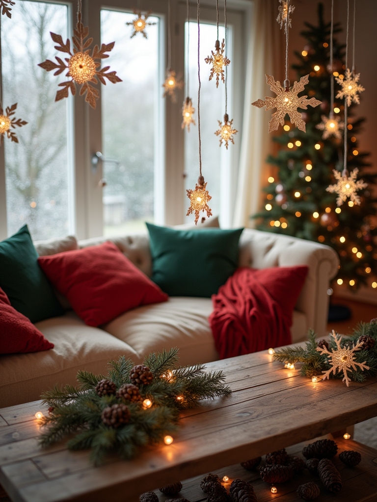paper snowflakes hanging decor