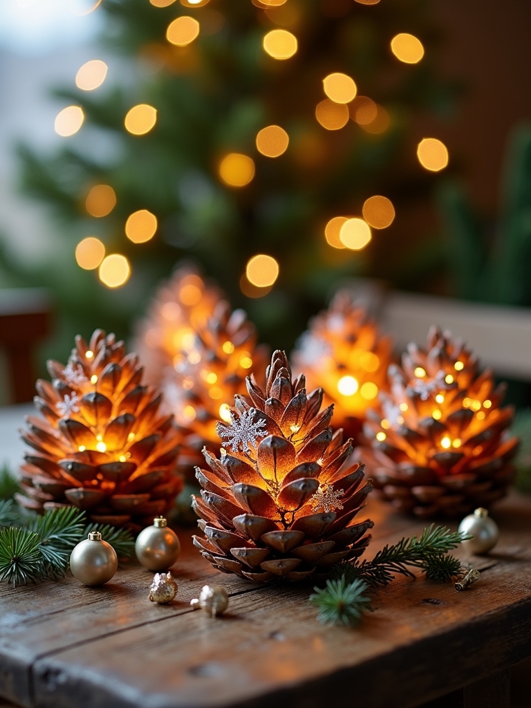 pinecone luminaries holiday ideas