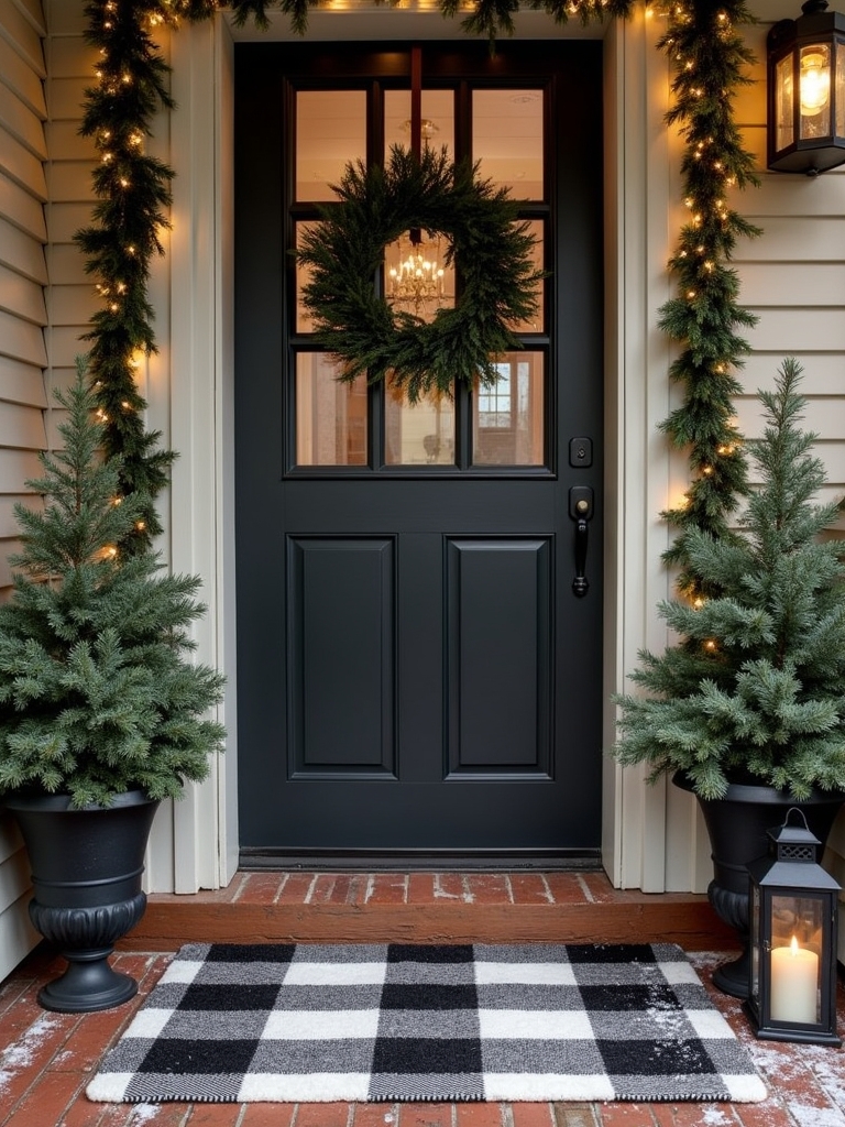 plaid door mat styles