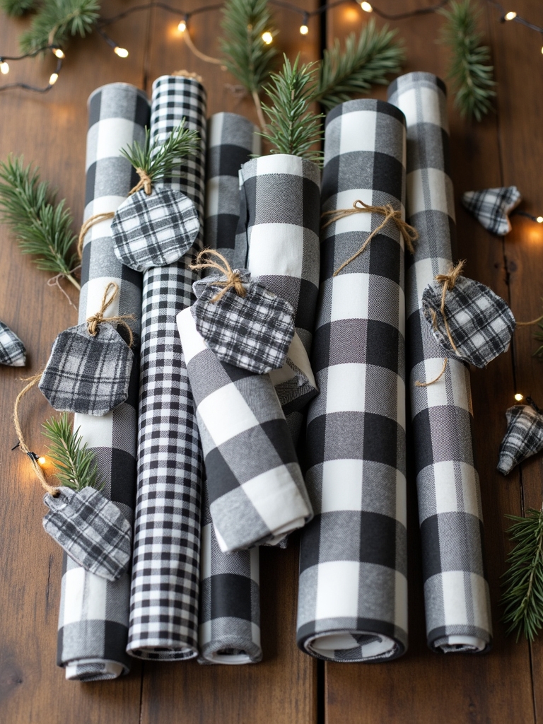 plaid gift wrap ideas