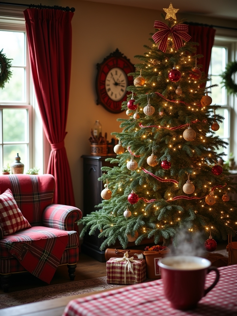 plaid patterns enhance christmas