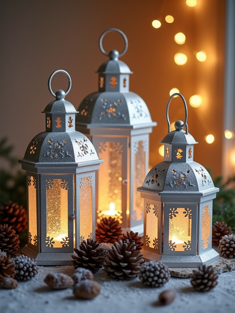 sparkling silver holiday decor
