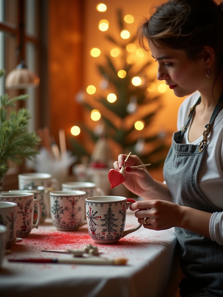 unique hand painted mugs