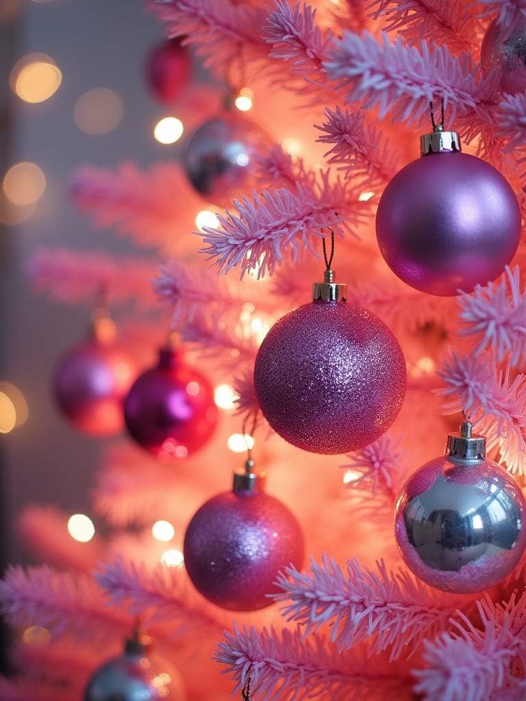 vibrant pink holiday decorations