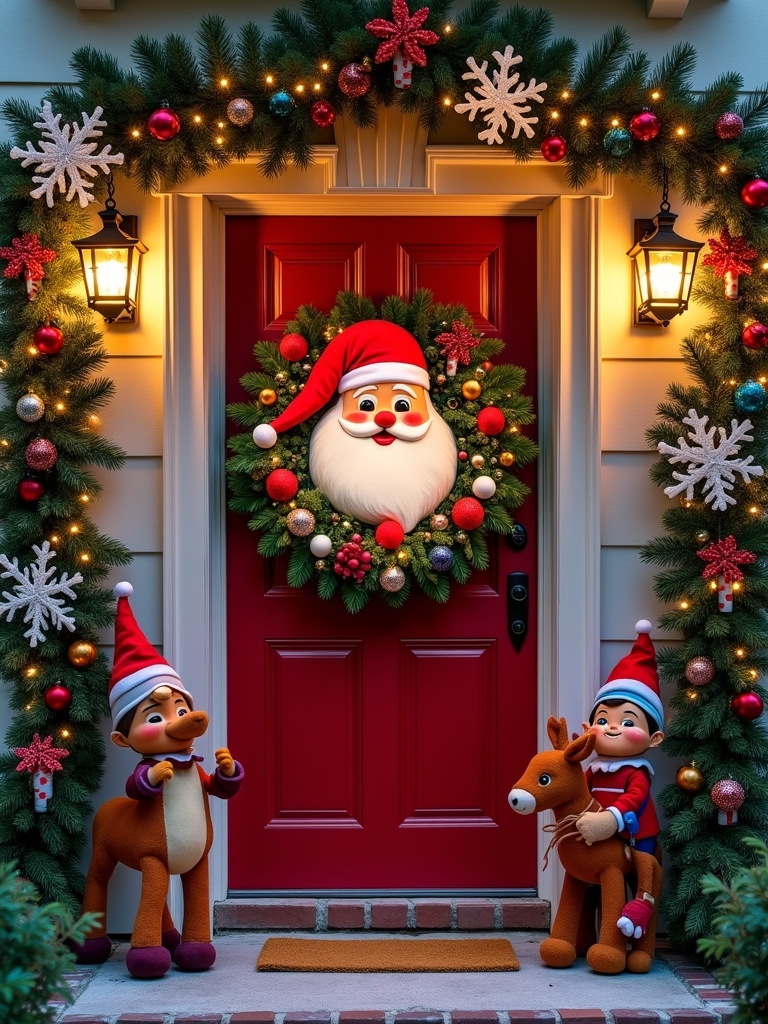 whimsical holiday ornament displays