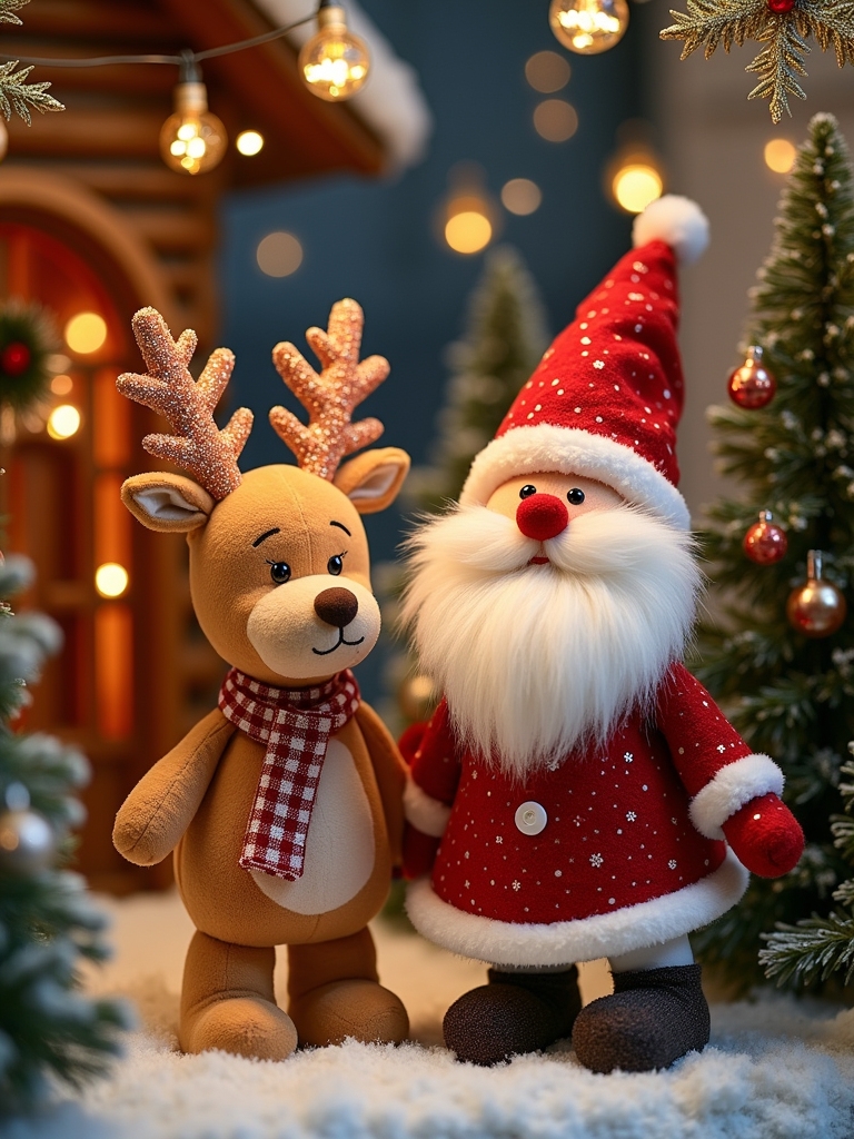 whimsical holiday plush characters