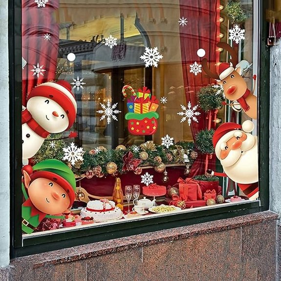 XIMISHOP 82PCS Christmas Snowflake Window Stickers