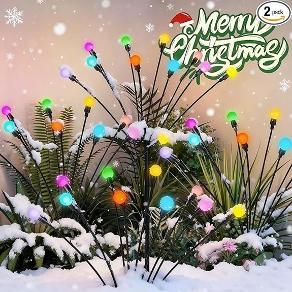 Solar Christmas LED Firefly Lights (2 Pack)