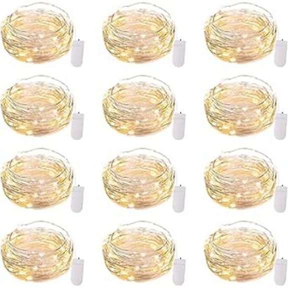 Brightown 12 Pack LED Fairy String Lights Waterproof